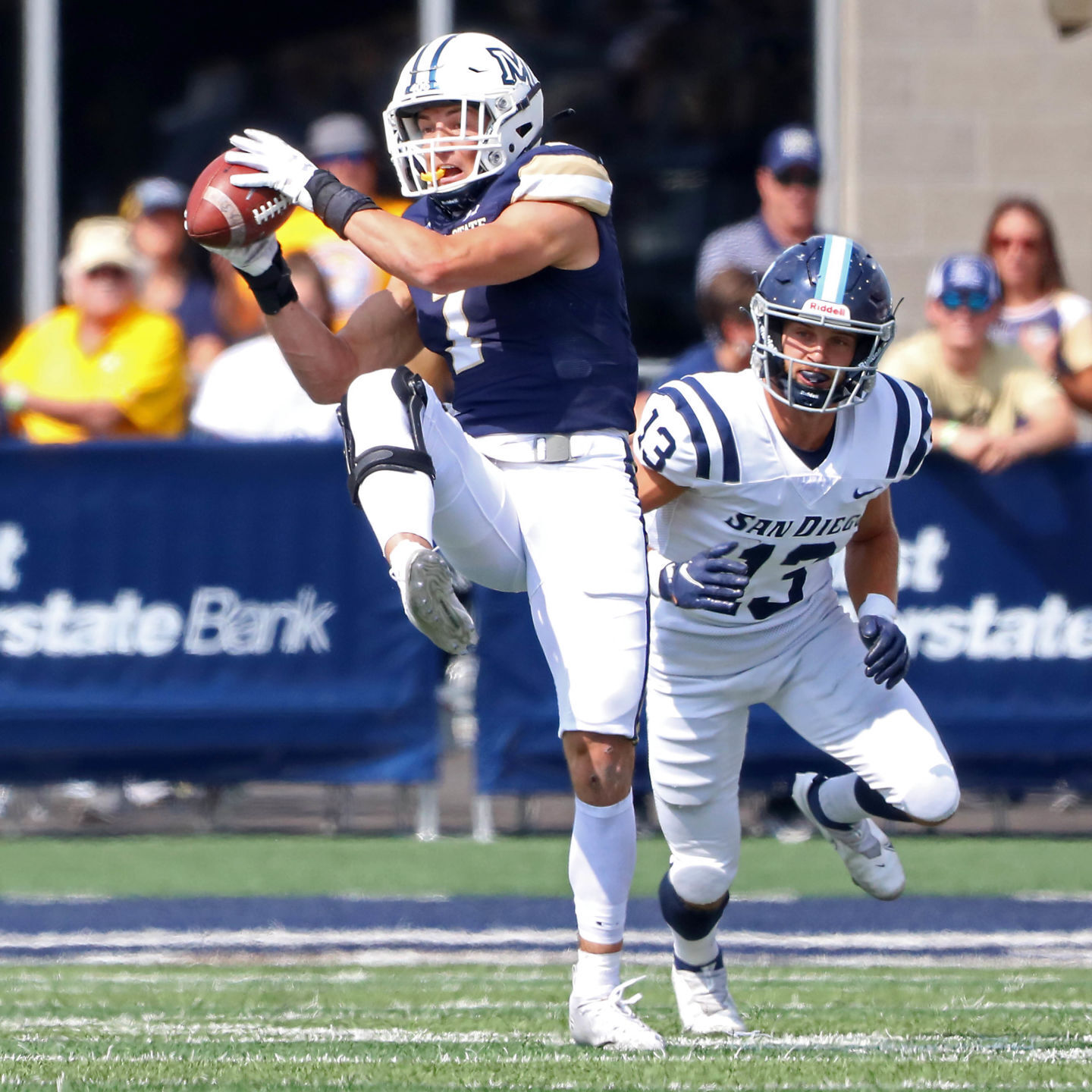 Montana State Bobcat Football against San Diego on Saturday September 18, 2021 at bobcat Statuim in Bozeman Montana.